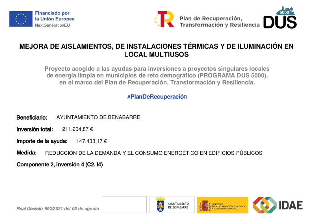 Imagen Programa DUS 5000. Ayudas para inversiones a proyectos singulares locales de energía limpia en municipios de reto demográfico.